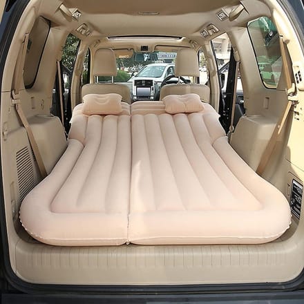 Opblaasbaar luchtbed - Auto matras - Comfortabel reizen - Snel opblaasbaar - Universeel - Beige
