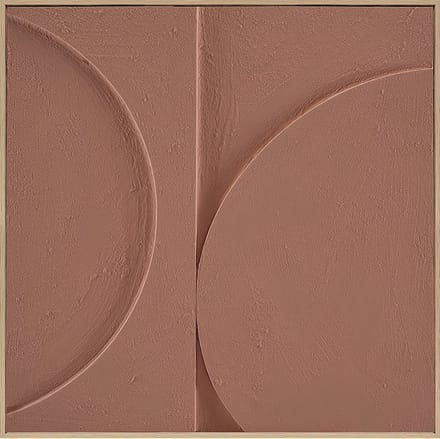 Ter Halle - Schilderij - Wanddecoratie - 3D Art - Mocha Mousse Cirkels - 80x80cm