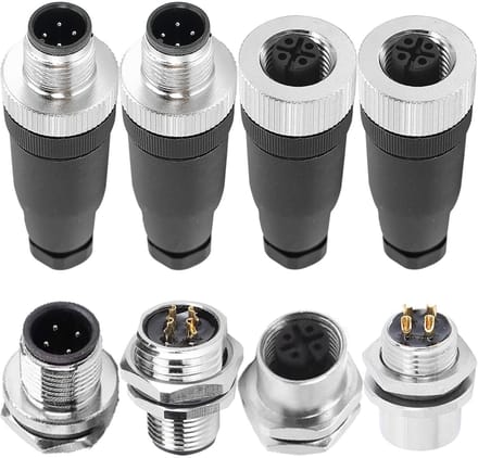 Dailygoods - M12 4 Pin Waterdichte Connectoren voor Industrie en Elektronica