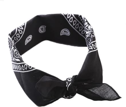 Bandana Rain Drop Zwart 54 x 54 cm
