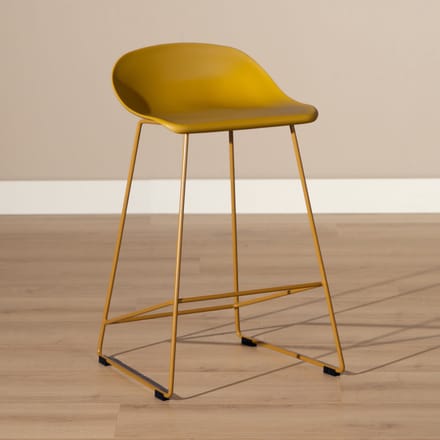 Livin24 Scandinavische Barkruk Ellen geel 66cm - barstoel