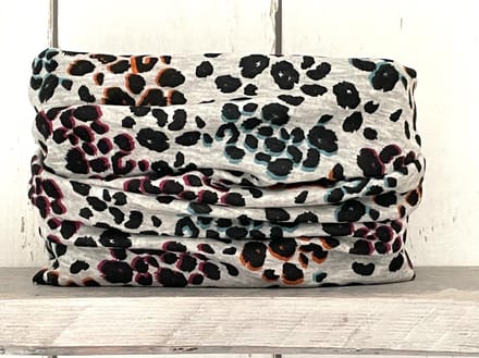 MixG | Colsjaal Winter | Grijs met panterprint (gekleurd)| Meisje