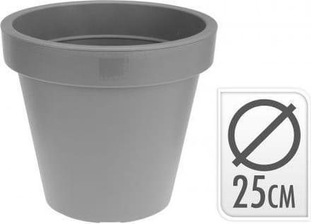 Bloempot EK rond 25cm Lichtgrijs