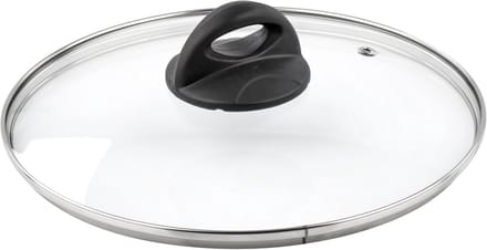 Glas deksel 32 cm wit