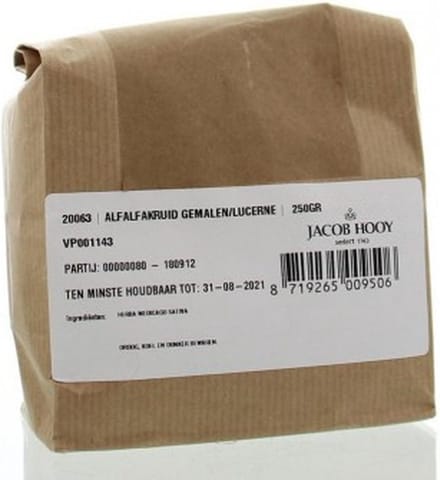 Jacob Hooy Alfalfakruid gemalen 250 Gram