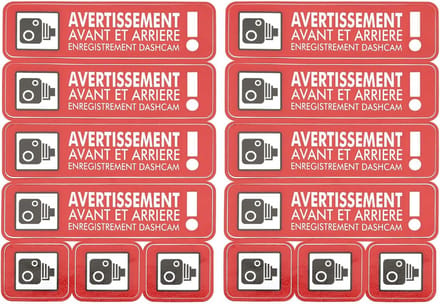 2x CCTV Dashcam Opname Stickers voor Voertuigen - Beveiliging Zichtbaar