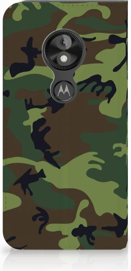 Motorola Moto E5 Play Hoesje met Magneet Army Dark