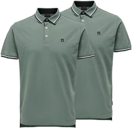 Only & Sons Heren poloshirt 2 pack Onsefletcher