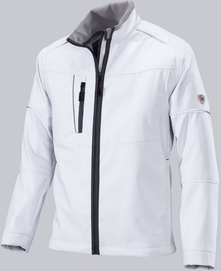 BP 1868-572 BP® Softshell werkjack - wit/lichtgrijs M - OUTLET