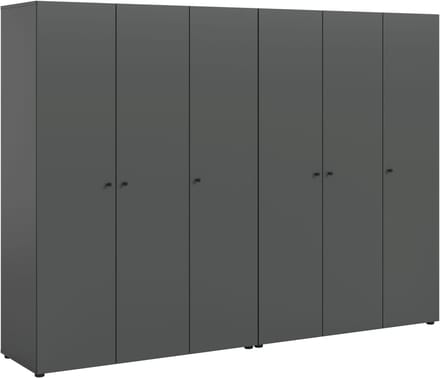 xonox.home Darw kledingkastcombinatie (B/H/D: 240x176x51 cm) antracietkleurig