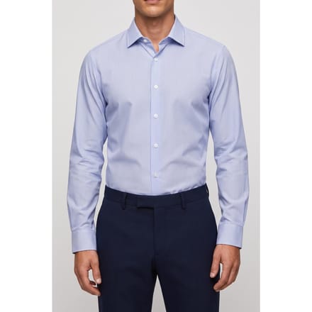 Calvin Klein Slim Collar Shirt Stream Maat: 43 | Zakelijke Overhemden Outlet | Heren | Blauw