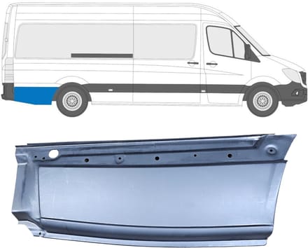 Reparatiepaneel achterspatbord voor Mercedes Sprinter 2006-2018 / Rechts