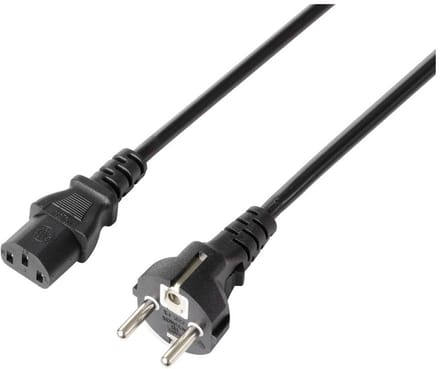 Sygonix SY-5243888 Apparaat (koud) Aansluitkabel Zwart 3.00 m