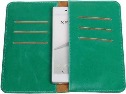 Groen Pull-up Large Pu portemonnee wallet voor Sony