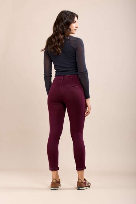 Broek Toxik3 hoge taille bordeaux
