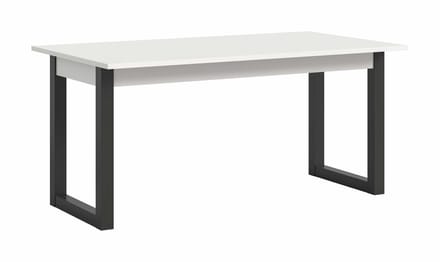 Seattle uitschuifbare eettafel wit NB grijs NB - 90x160x76cm