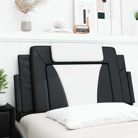 vidaXL - Hoofdbordkussen - "Viana" - Zwart-wit - 100 - cm - Kunstleer
