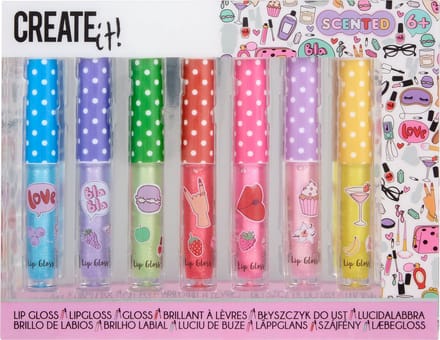 CREATE IT! Beauty Lip Gloss Fragrance & Glitter 7pcs.