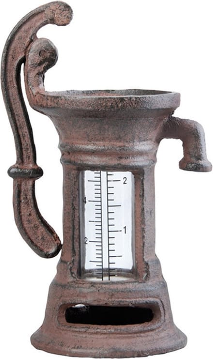 Regenmeter - gietijzer - waterpomp model - neerslagmeter
