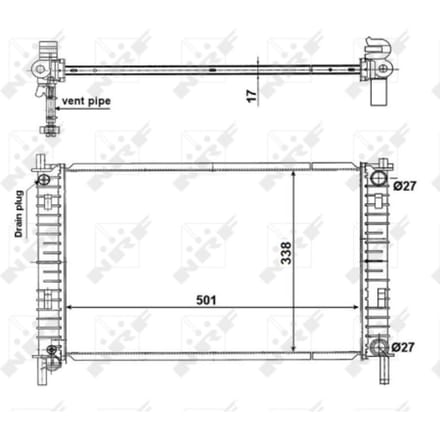 Radiator, motorkoeling NRF 56134