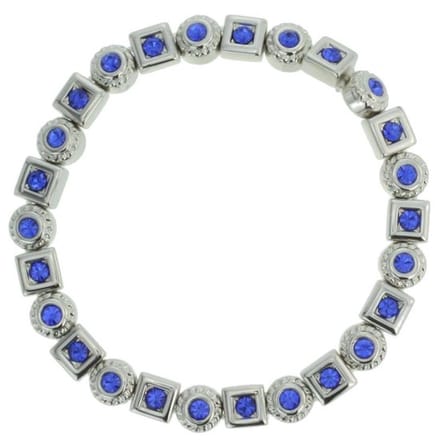 Behave - Klassieke Elastische Armband met Blauwe Stenen