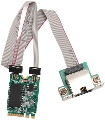 Dailygoody - M.2 A E Netwerkkaart - Gigabit Ethernet - Server Adapter - I210AT Chip - Ondersteunt 1000/100/10Mbps - Geschikt voor Server - 79mep...
