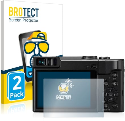 BROTECT - Screenprotector voor Panasonic Lumix DC-TZ91 - Folie Beschermfolie matte 2 Stuks