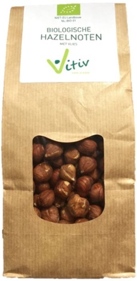 Vitiv Hazelnoten met vlies bio 250 Gram