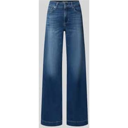 flared fit jeans van katoenmix