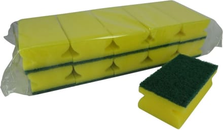Multy Schuursponsjes Krasvrij Easy Grip Geel - 10 stuks