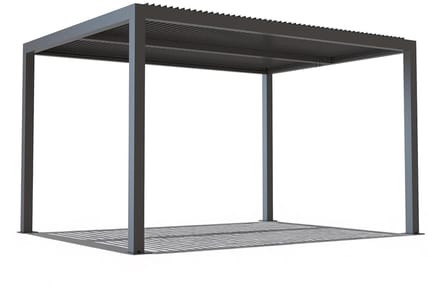 Terrasoverkapping PURPLE LEAF Pergola Met Lamellendak – 0-90 ° Verstelbaar – Wind en Weerbestendig – Stevig Aluminiumframe
