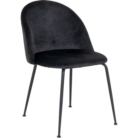 House Collection Velvet Eetkamerstoel Stina Zwart