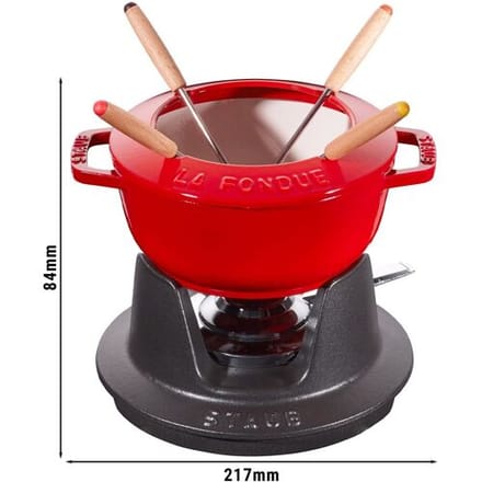 STAUB SPECIALITIES - Fondue set - Ø 160mm - Gietijzer - Kersenrood