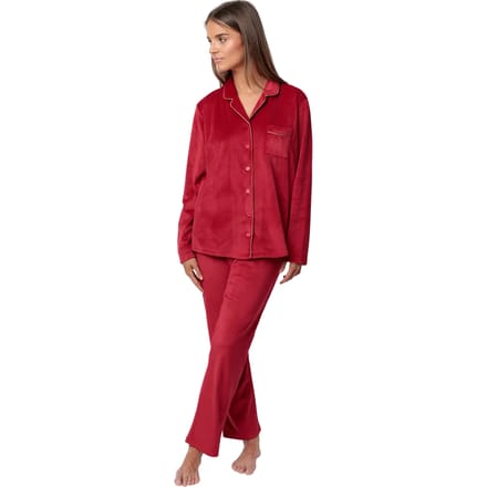 Setjes Admas Fluwelen pyjama broek shirt Velvet Luxe