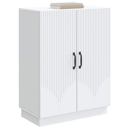 vidaXL - Dressoir - Wit - 66 - x - 34,5 - x - 87 - cm - Bewerkt - hout