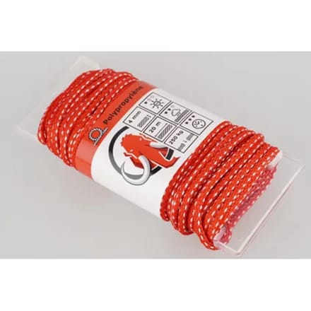 Mamutech Multifunctioneel Touw Paraloc - Polypropyleen - Uv-bestendig - 4mm X 20m - Rood-wit