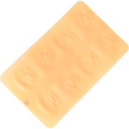 Peau d'entraînement en silicone pour microblading, tatouage, maquillage permanent des sourcils beige