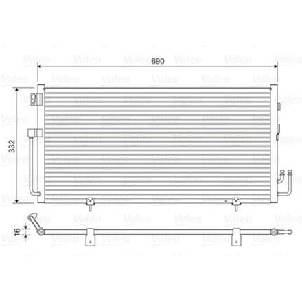 Condensator, airconditioning VALEO 814063