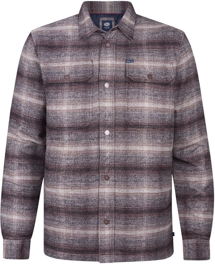 Petrol Industries - Heren Geruit Overshirt Menominee - Bruin - Maat XL
