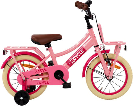 2Cycle Transportfiets 14 inch (3 tot 5 jaar) voor meisjes roze