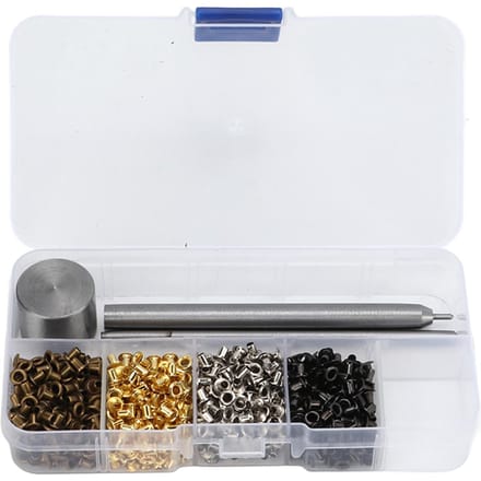 Oogjes 2mm Verguld Koper Metalen Oogjes Kit Veters Riemen Ooggespen Met Plastic Opbergdoos white