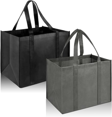 Boodschappentassen Set van 2 - Grote Opvouwbare Herbruikbare Boodschappentassen 41 x 33 x 26 cm