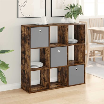 vidaXL - Dressoir - Rook - Eiken - 102 - x - 31 - x - 99,5 - cm