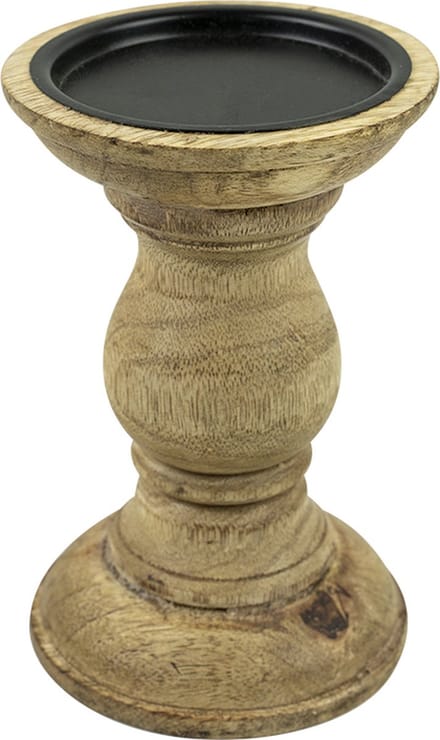 kandelaar rond mango hout 15cm