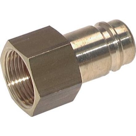 Vernikkeld Messing DN 15 Luchtkoppeling Insteeknippel G 1 inch Binnendraad Double Shut-Off