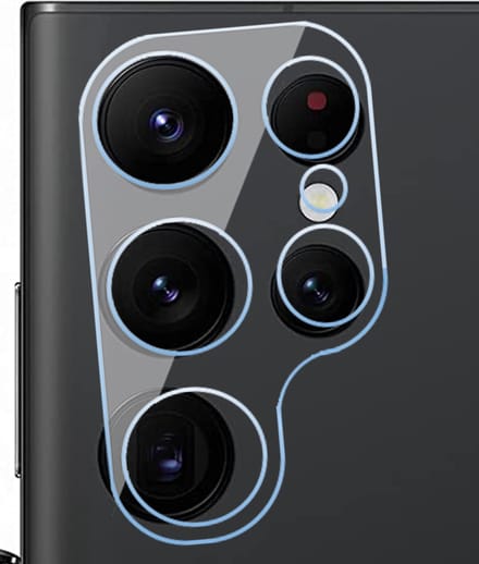 Camera Lens Screenprotector geschikt voor Samsung Galaxy S23 Ultra - Gehard Glas Screen Protector GlassGuard