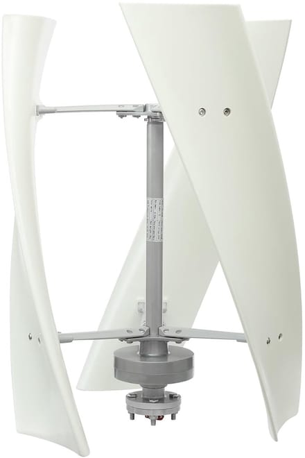 Verticale Windturbine - Magneetgenerator Bouwpakket - Energie Opwekken - Lage Startwindsnelheid - 53cm Wieldiameter - Wit