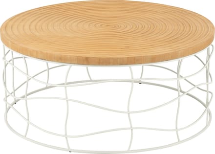 J-Line salontafel - ijzer/hout - naturel/wit