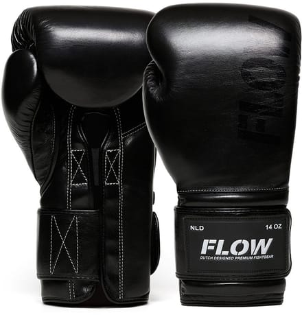 Flow - Challenge Bokshandschoenen - Echt Leer - Zwart 12 oz