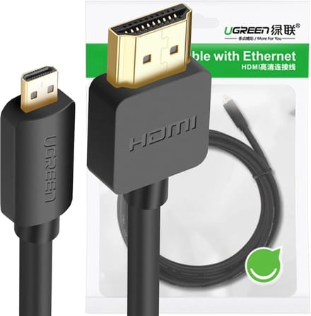 Ugreen - HD127 - micro HDMI - HDMI 2.0 kabel - 2 - m - zwart